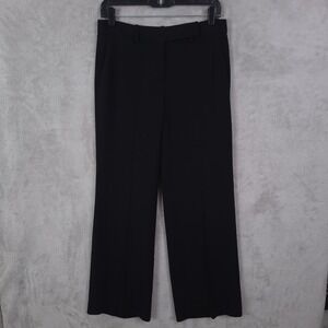 Paule Ka Womens High Rise Wide Leg Dress Pants Black Size 36 Paris 30x29